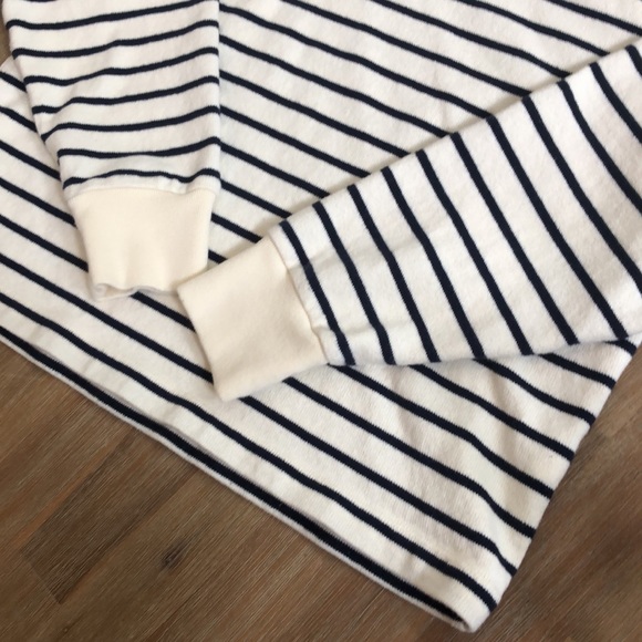 Madewell Cozy Striped French-Vibe Sweatshirt: large - Picture 2 of 10